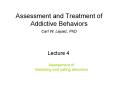 Assessment and Treatment of Addictive Behaviors Carl W. Lejuez, PhD PowerPoint PPT Presentation