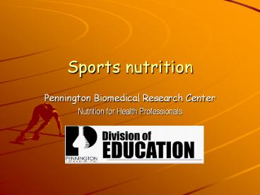 Sports nutrition