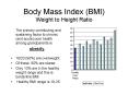 Body Mass Index BMI Weight to Height Ratio PowerPoint PPT Presentation