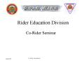 Rider Education Division PowerPoint PPT Presentation