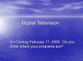 Digital Television PowerPoint PPT Presentation