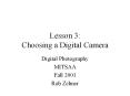 Lesson 3: Choosing a Digital Camera PowerPoint PPT Presentation