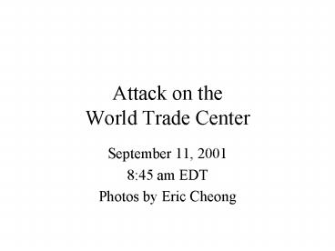 Attack on the World Trade Center