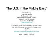 The U.S. in the Middle East*