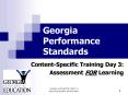 Georgia Performance Standards PowerPoint PPT Presentation