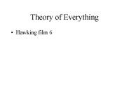 Theory of Everything