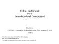 Colour and Sound: Part 1: Introduced and Compressed PowerPoint PPT Presentation