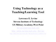 Using Technology as a Teaching/Learning Tool
