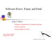 Software Errors: Funny and Fatal