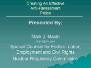 Creating An Effective AntiHarassment Policy