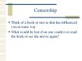 Censorship PowerPoint PPT Presentation