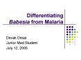 Differentiating Babesia from Malaria PowerPoint PPT Presentation