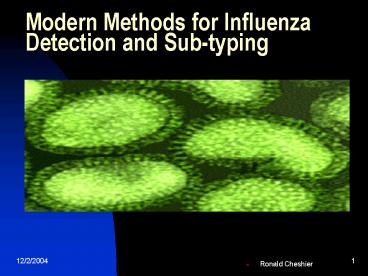 Modern Methods for Influenza Detection and Subtyping