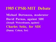 1985 CPSR-MIT Debate