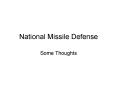 National Missile Defense PowerPoint PPT Presentation