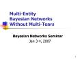 Multi-Entity Bayesian Networks Without Multi-Tears PowerPoint PPT Presentation