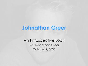 Johnathan Greer