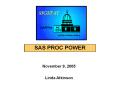 SAS PROC POWER PowerPoint PPT Presentation