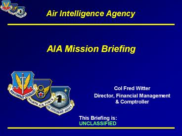 AIA Mission Briefing presentation | free to download