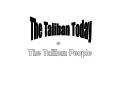The Taliban Today PowerPoint PPT Presentation