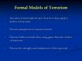 Formal Models of Terrorism PowerPoint PPT Presentation