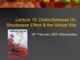Lecture 10: Distinctiveness (II): Shockwave Effect PowerPoint PPT Presentation