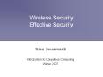 Wireless Security Effective Security PowerPoint PPT Presentation