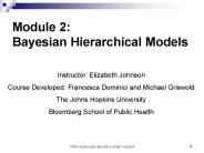 Module 2: Bayesian Hierarchical Models