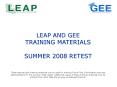 LEAP AND GEE PowerPoint PPT Presentation