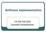 Software Implementation