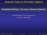 Advanced Topics on Information Systems