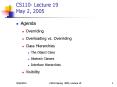 CS110- Lecture 19 May 2, 2005 PowerPoint PPT Presentation