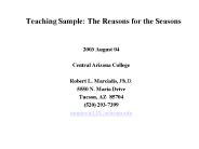 Teaching Sample: The Reasons for the Seasons