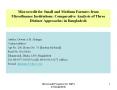 Microcredit for Small and Medium Farmers from Microfinance Institutions: Comparative Analysis of Thr PowerPoint PPT Presentation