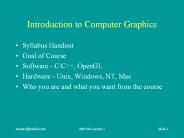 Introduction to Computer Graphics