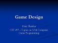 Game Design PowerPoint PPT Presentation