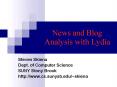 News and Blog Analysis with Lydia PowerPoint PPT Presentation