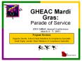 GHEAC Mardi Gras: Parade of Service  2003 GHEAC Annual Conference March 4 - 5, 2003 PowerPoint PPT Presentation