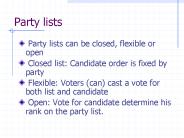 Party lists