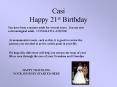 Casi Happy 21st Birthday PowerPoint PPT Presentation
