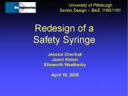 Redesign of a Safety Syringe