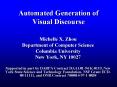 Automated Generation of Visual Discourse PowerPoint PPT Presentation