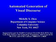 Automated Generation of Visual Discourse