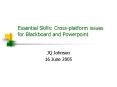Essential Skills: Crossplatform issues for Blackboard and Powerpoint PowerPoint PPT Presentation