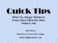 Quick Tips PowerPoint PPT Presentation