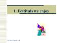 1. Festivals we enjoy PowerPoint PPT Presentation