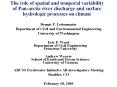 The role of spatial and temporal variability of Pan-arctic river discharge and surface hydrologic processes on climate PowerPoint PPT Presentation