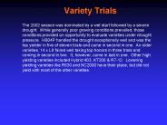 Variety Trials