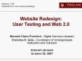 Website Redesign: User Testing and Web 2.0 PowerPoint PPT Presentation
