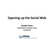 Opening up the Social Web